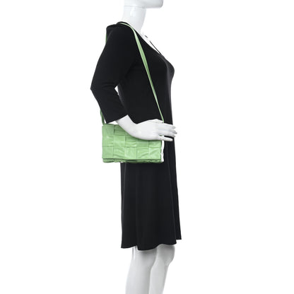 Bottega Veneta Calfskin Maxi Intreccio Cassette Crossbody Bag Pistachio 2 of 12