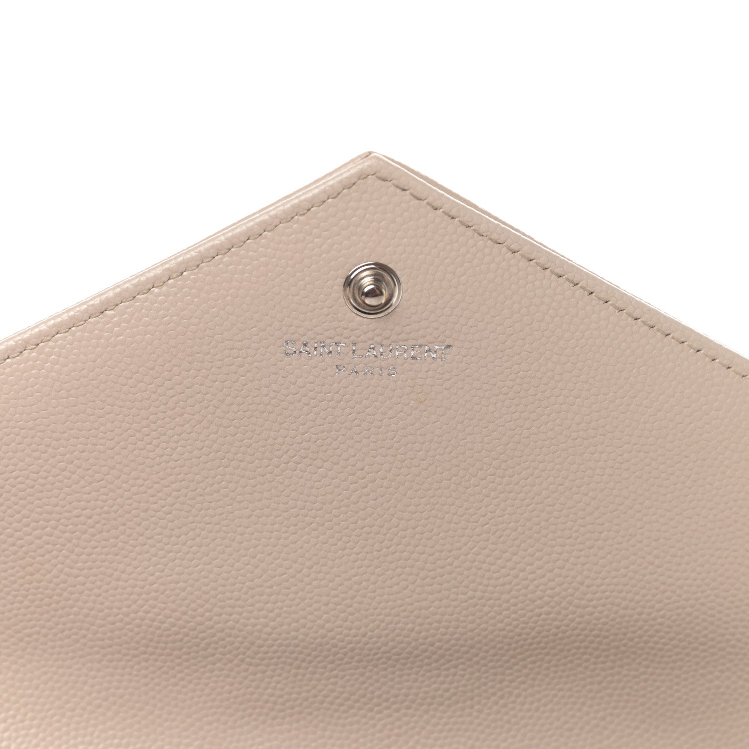 Saint Laurent Grain De Poudre Matelasse Chevron Monogram Chain Wallet Rose Poudre 6 of 18
