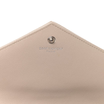 Saint Laurent Grain De Poudre Matelasse Chevron Monogram Chain Wallet Rose Poudre 6 of 18