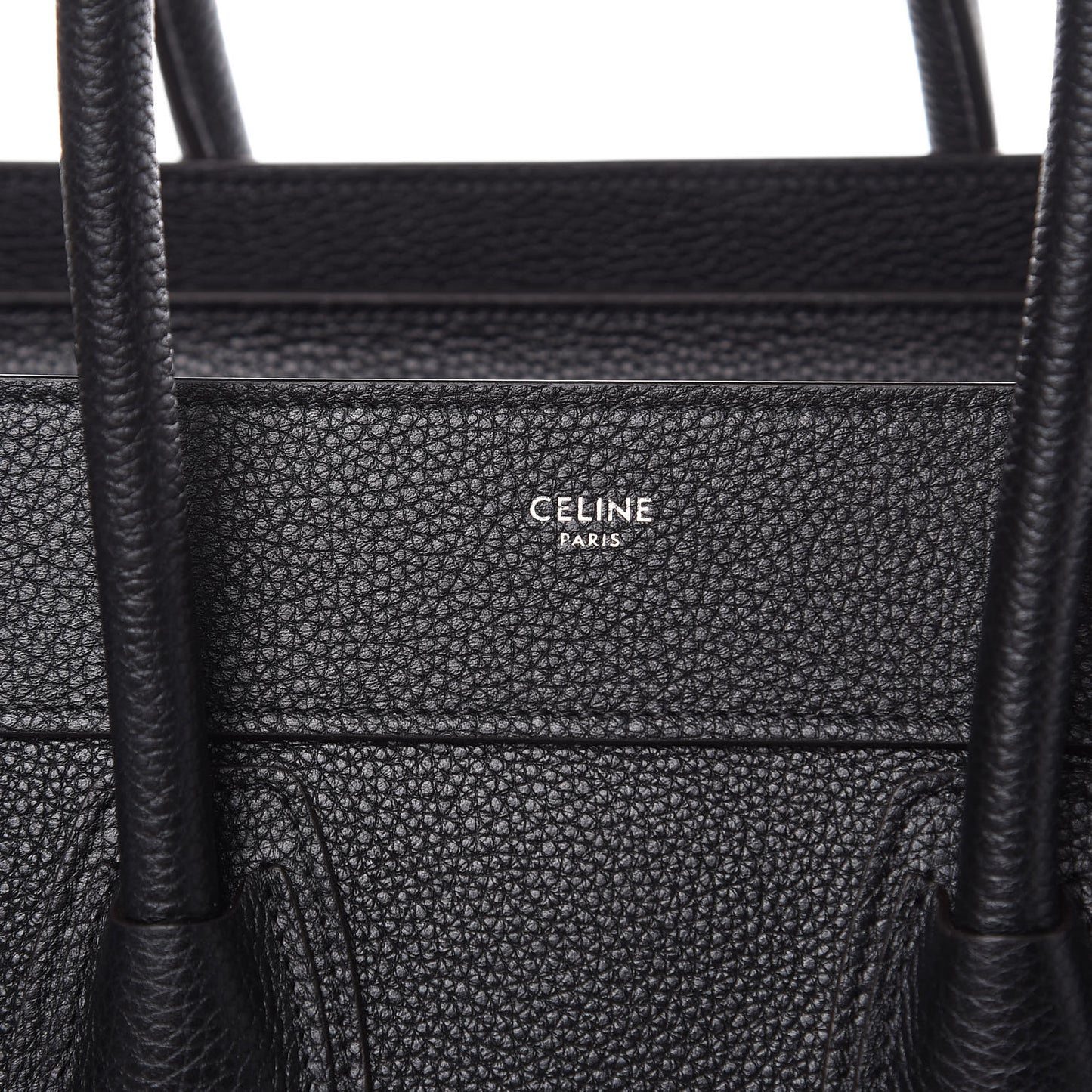 Drummed Calfskin Micro Luggage Black
