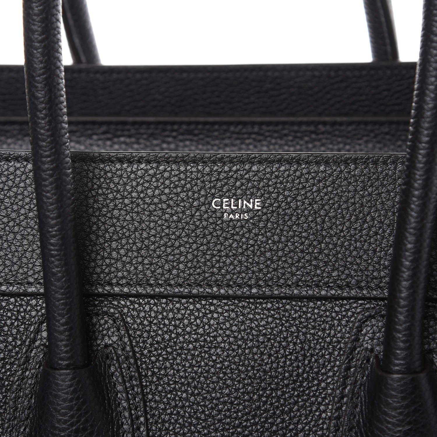 Celine Drummed Calfskin Micro Luggage Black 7 of 10