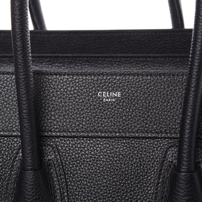 Celine Drummed Calfskin Micro Luggage Black 7 of 10