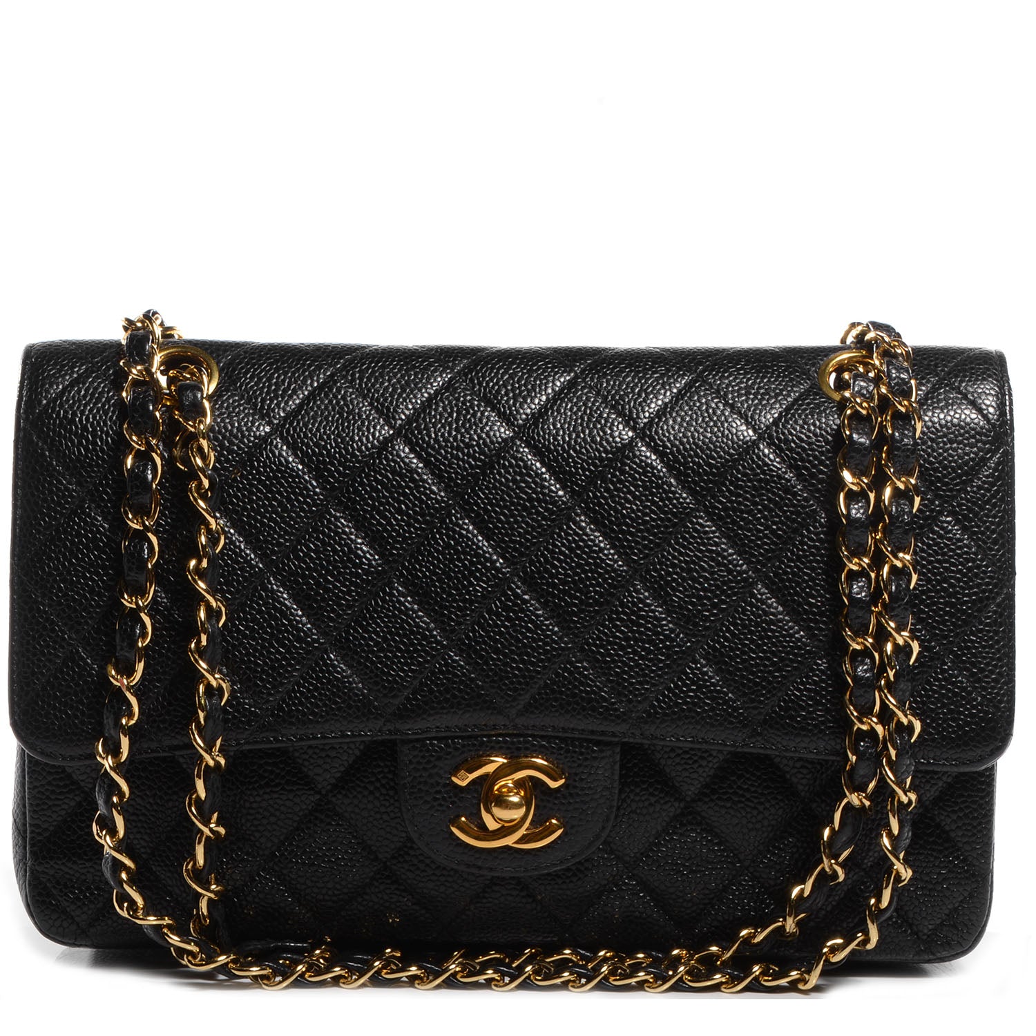Chanel Caviar Quilted Medium Double Flap Black 1 of 8