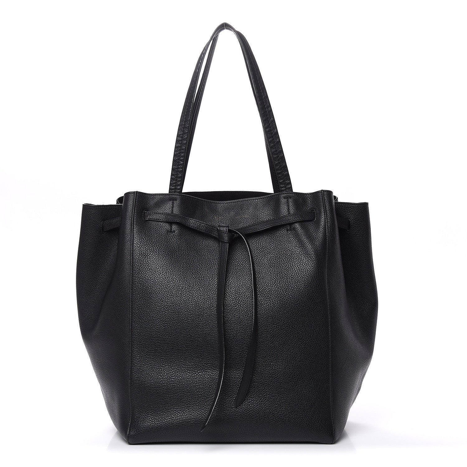 Celine Soft Grained Calfskin Medium Belt Cabas Phantom Black 1 of 14
