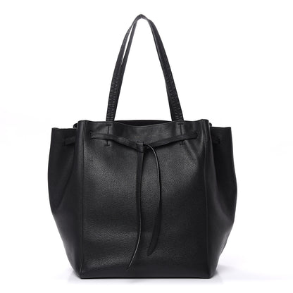 Celine Soft Grained Calfskin Medium Belt Cabas Phantom Black 1 of 14