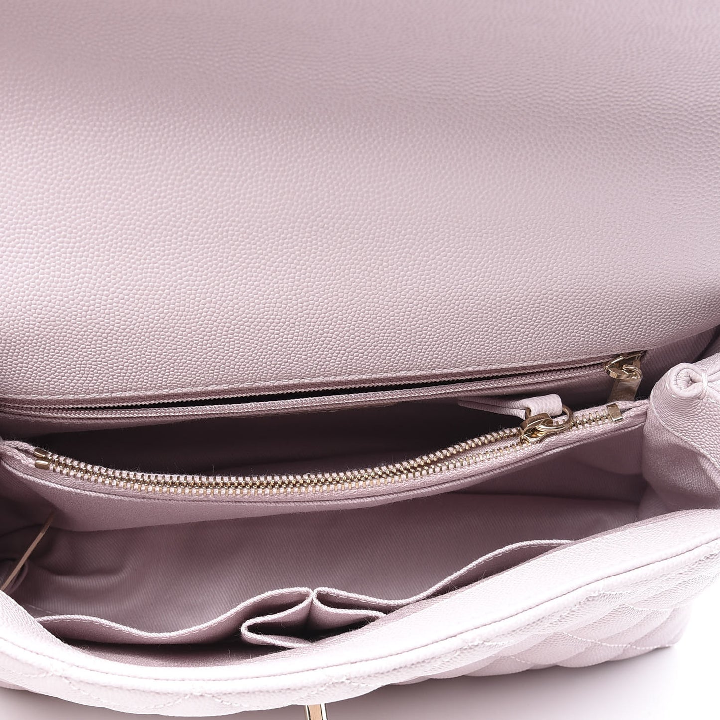 Caviar Quilted Small Coco Handle Flap Lilas Lilac