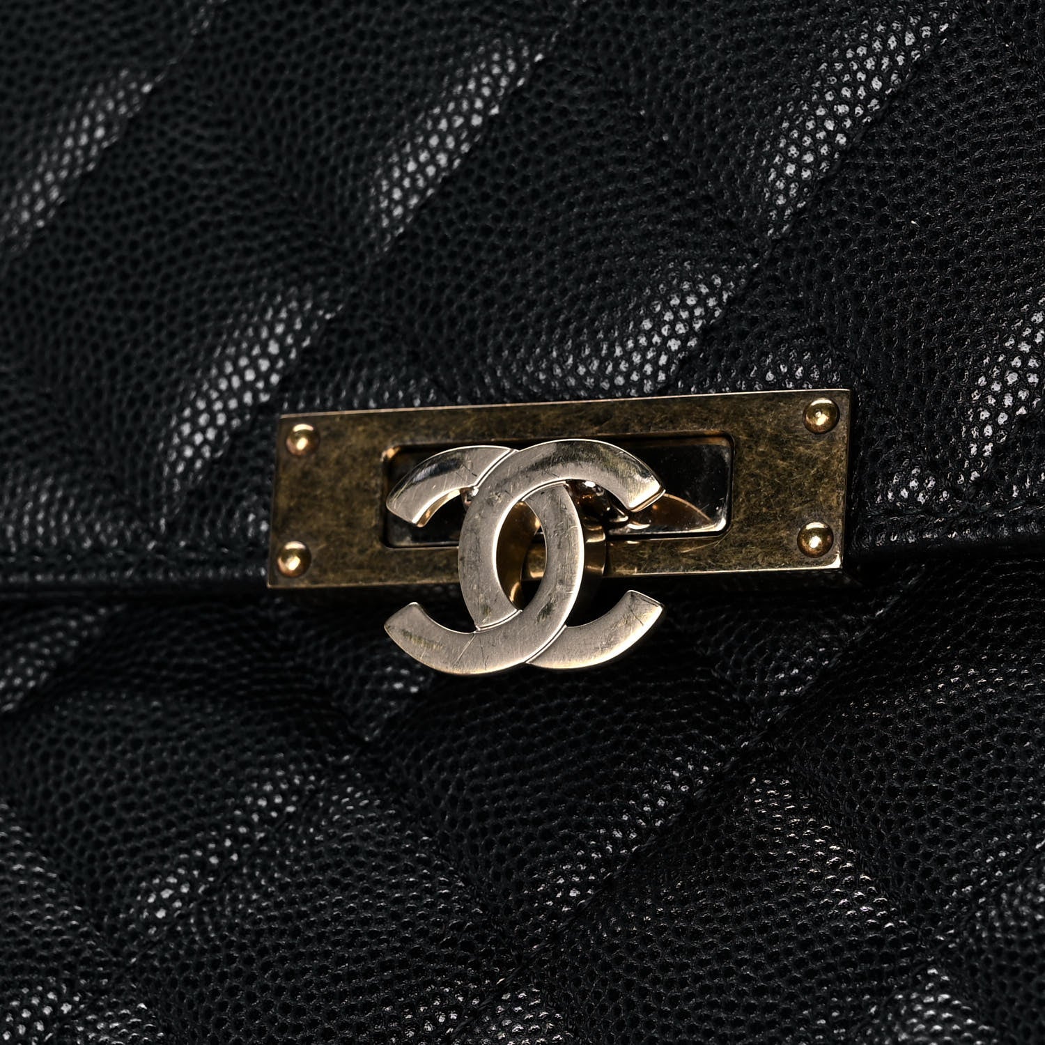 Chanel Caviar Quilted Large Golden Class Pouch Black 11 of 11