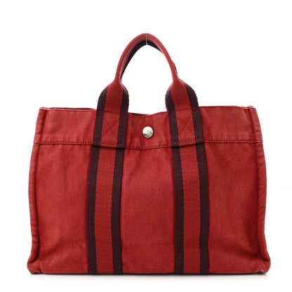Hermes Canvas Tout Fourre PM Red 1 of 15