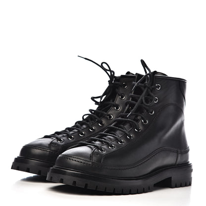 Valentino Garavani Calfskin Rockstud Mens Combat Boots 40 Black 3 of 12