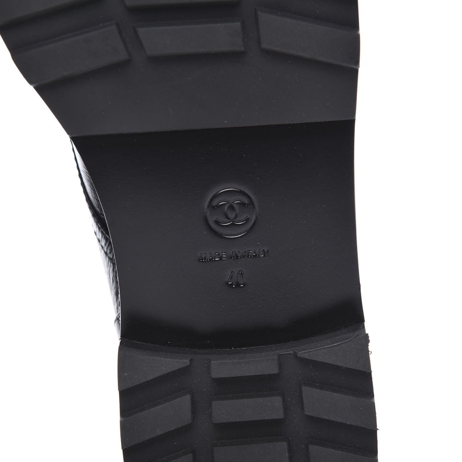 Chanel Crackled Calfskin Velvet Pearl Combat Short Boots 40 Black 6 of 8