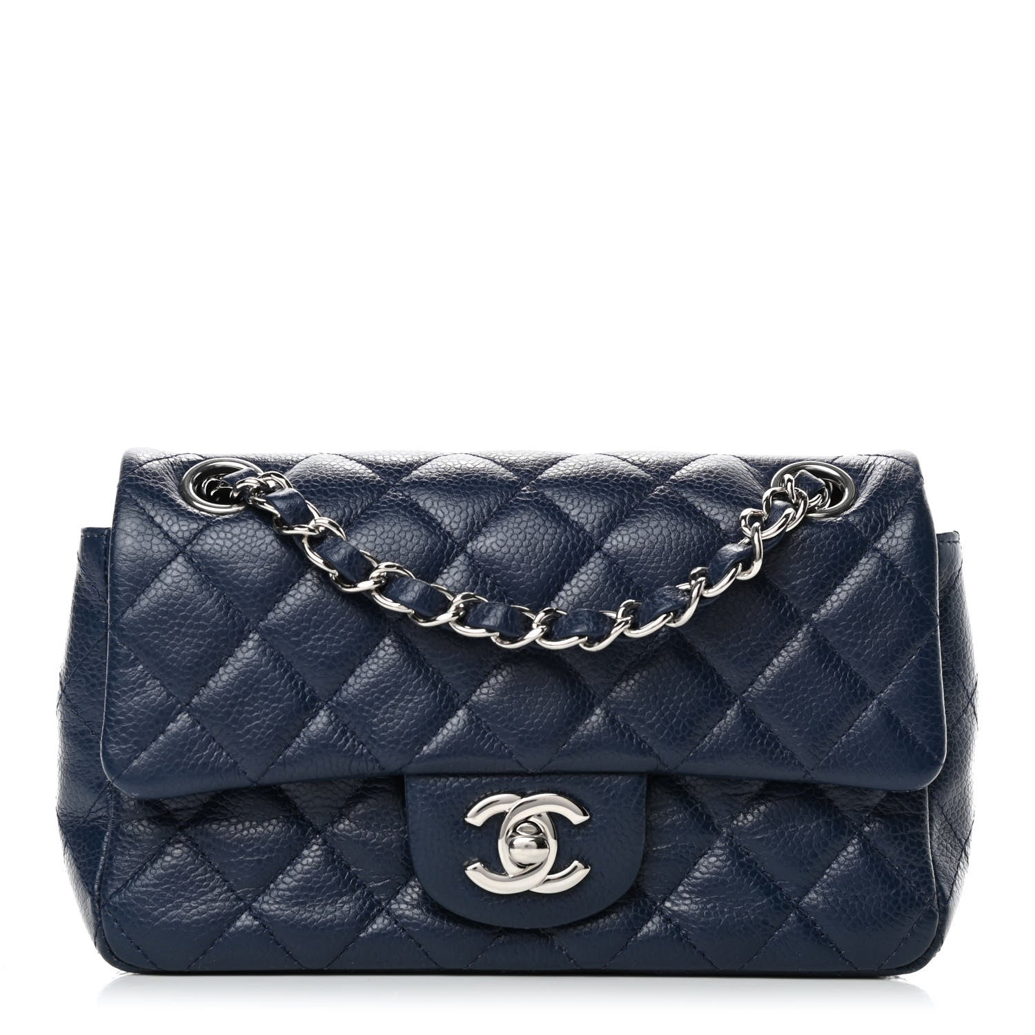 Chanel Caviar Quilted Mini Rectangular Flap Navy 1 of 4