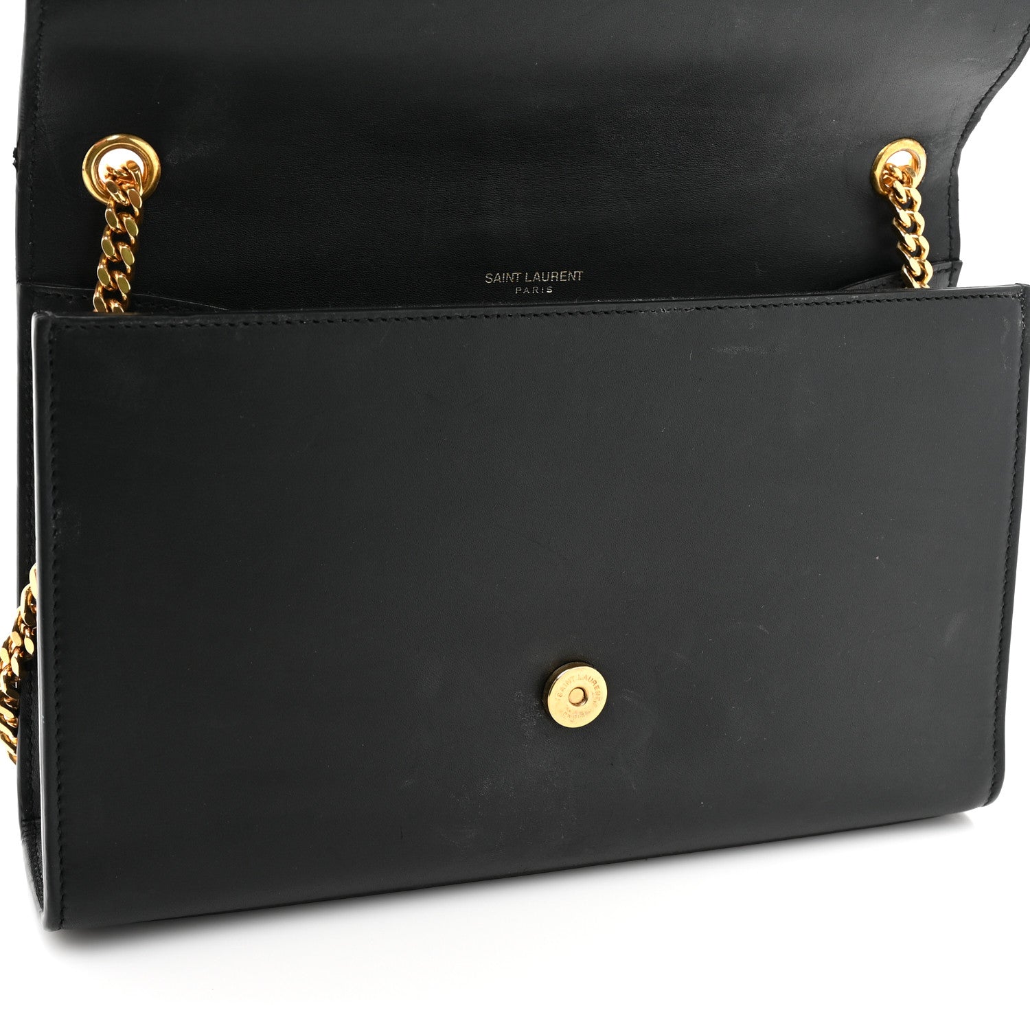 Saint Laurent Smooth Calfskin Medium Classic Monogram Kate Tassel Satchel Black 10 of 14