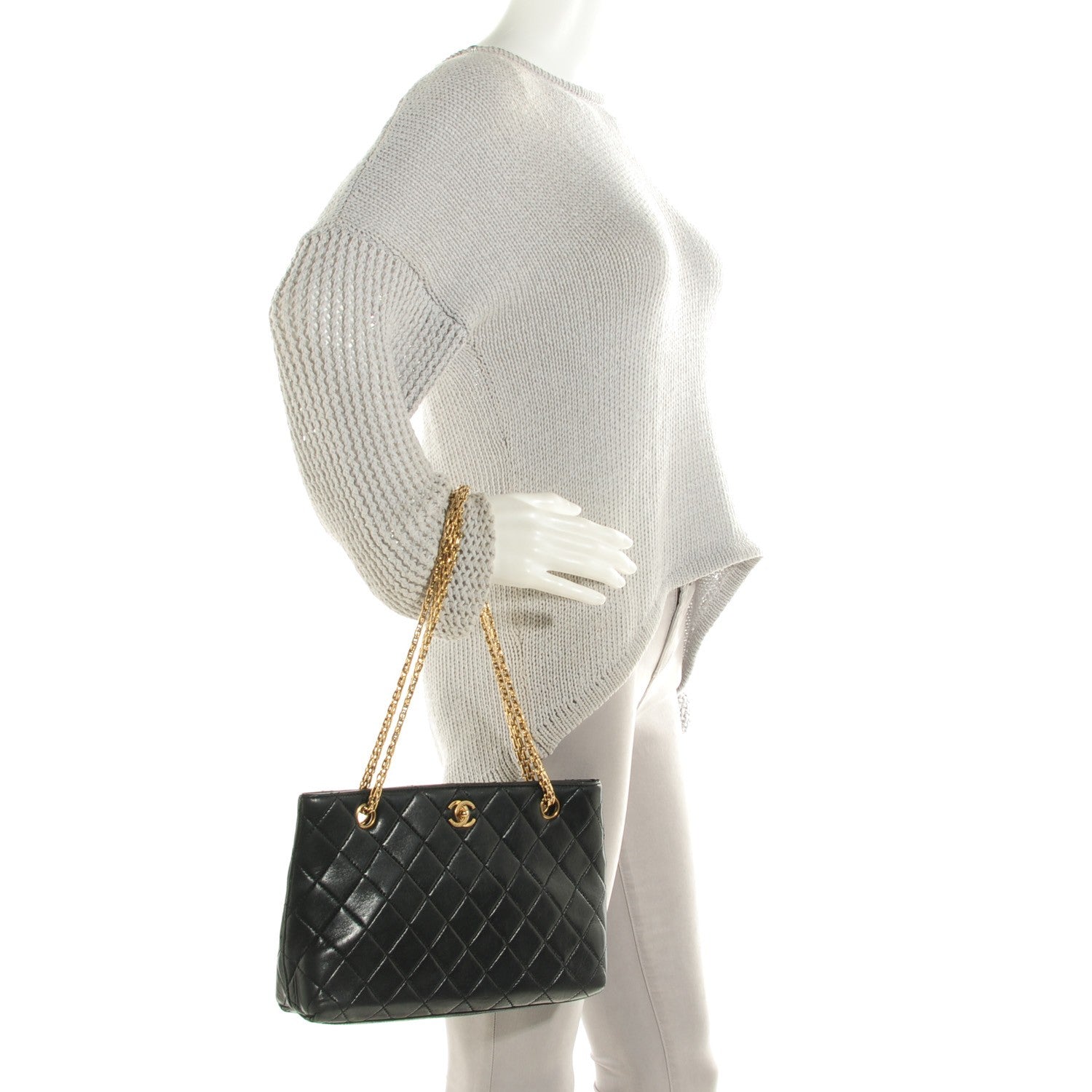 Chanel Lambskin Quilted Shoulder Bag Black 2 of 8