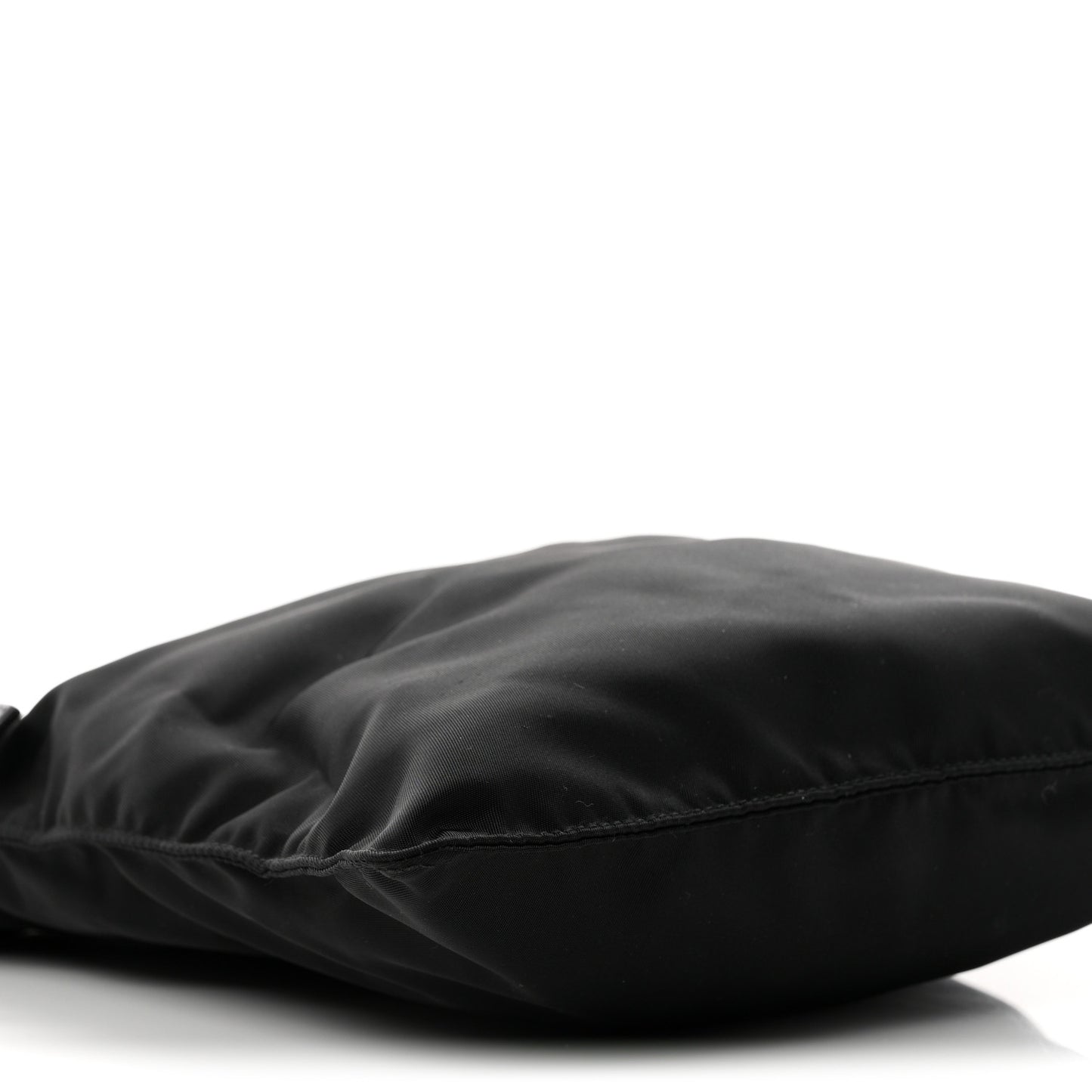 Tessuto Nylon Saffiano Flat Messenger Bag Black