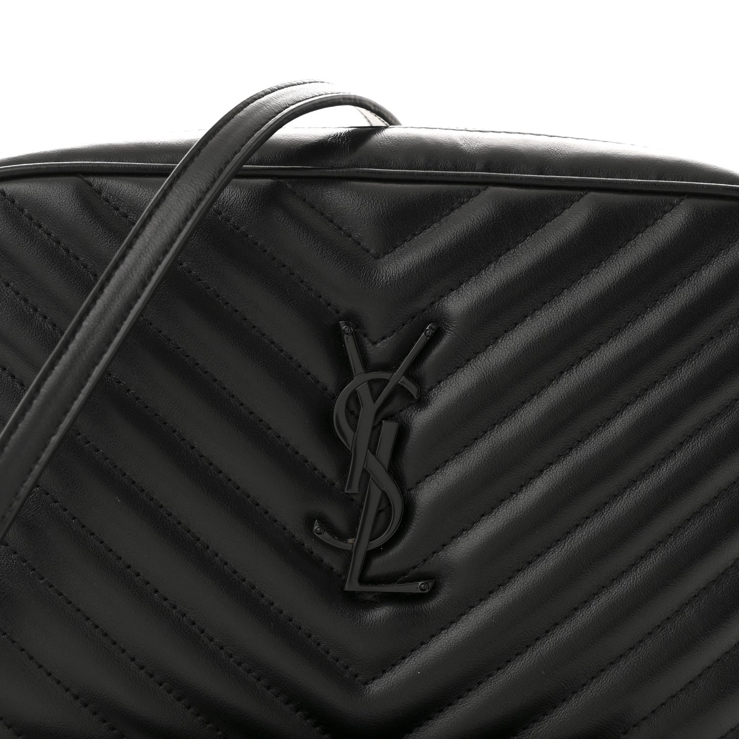 Calfskin Matelasse Monogram Monochrome Lou Camera Bag Black