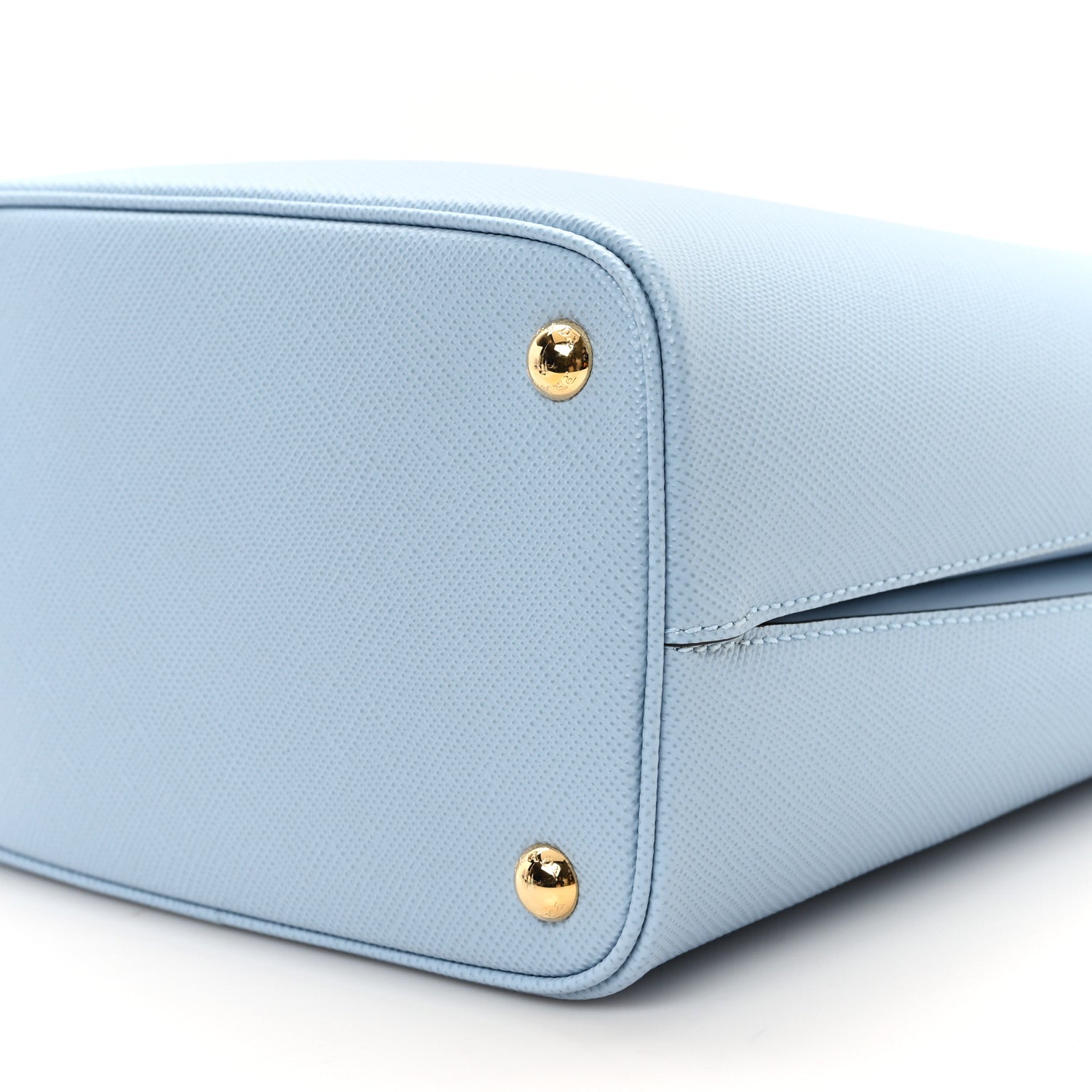 Prada Saffiano Cuir Calfskin Medium Panier Bucket Bag Astrale Blue 9 of 9