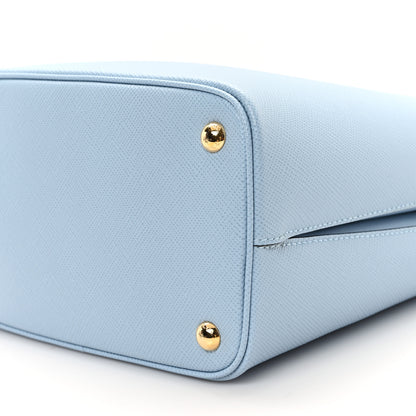 Prada Saffiano Cuir Calfskin Medium Panier Bucket Bag Astrale Blue 9 of 9