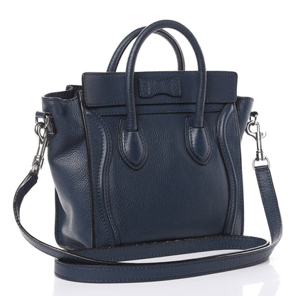 Celine Drummed Calfskin Nano Luggage Orage 3 of 17