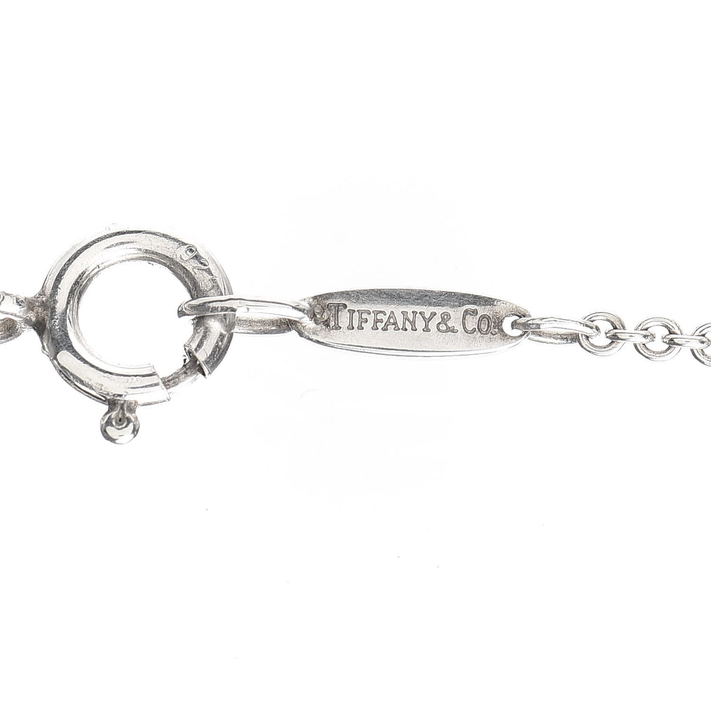 Sterling Silver 20mm Elsa Peretti Bean Pendant Necklace