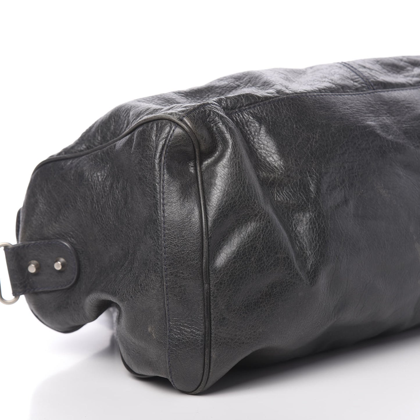 Agneau Classic Hardware Small Squash Duffel Bag Anthracite