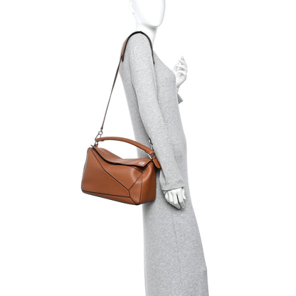 Loewe Calfskin Medium Puzzle Bag Tan 2 of 12