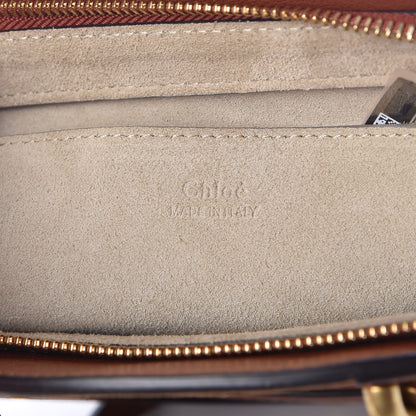 Chloe Shiny Goatskin Smooth Calfskin Suede Small Pixie Bag Saffron Red 6 of 7