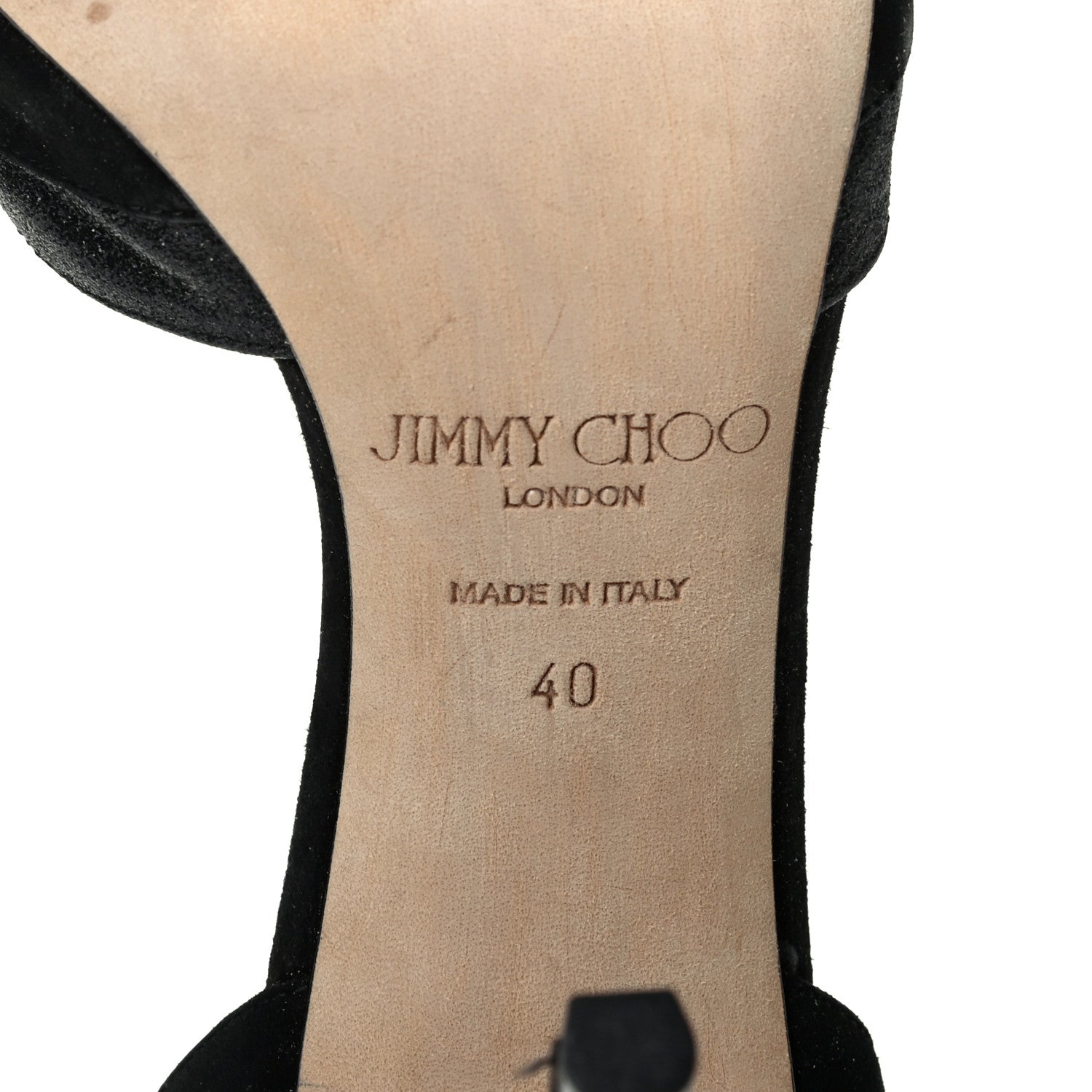 Jimmy Choo Suede Glitter Define D'Orsay Peep Toe Pumps 40 Black 6 of 8