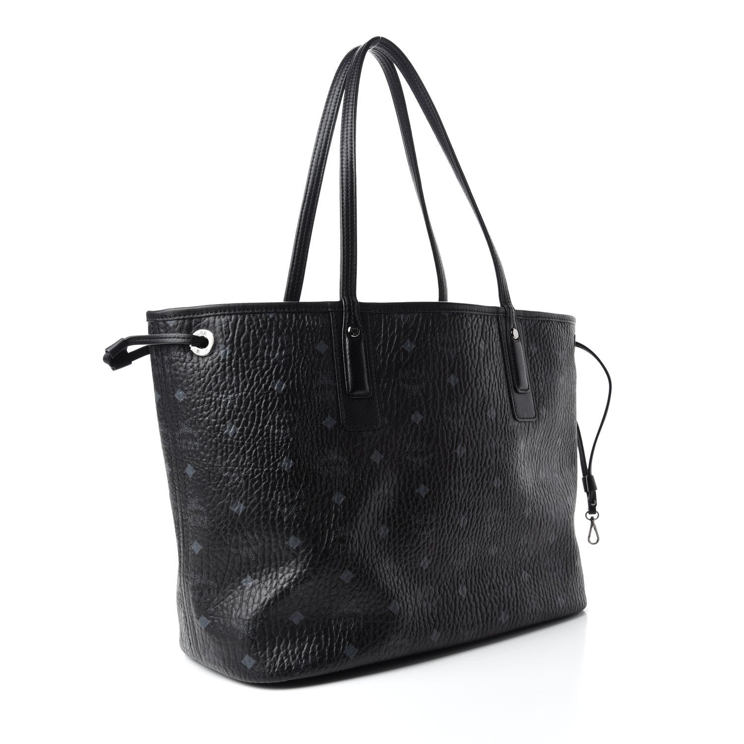 MCM Visetos Medium Liz Reversible Shopper Tote Black 3 of 15
