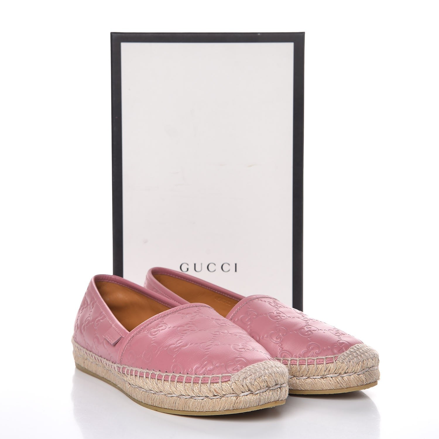 Gucci Guccissima Signature Espadrilles 38.5 Rose Baby Candy 11 of 11