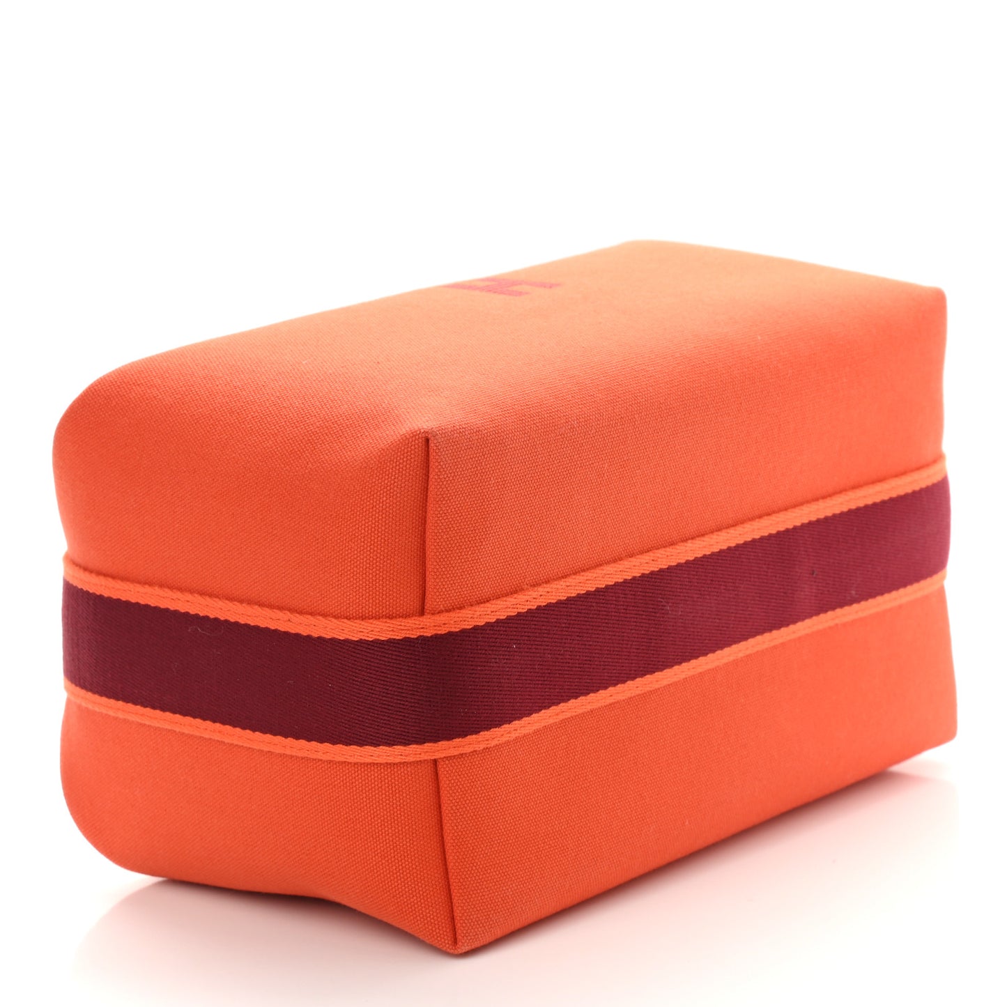 Canvas Large Bride-A-Brac Pouch Orange Feu Burgundy