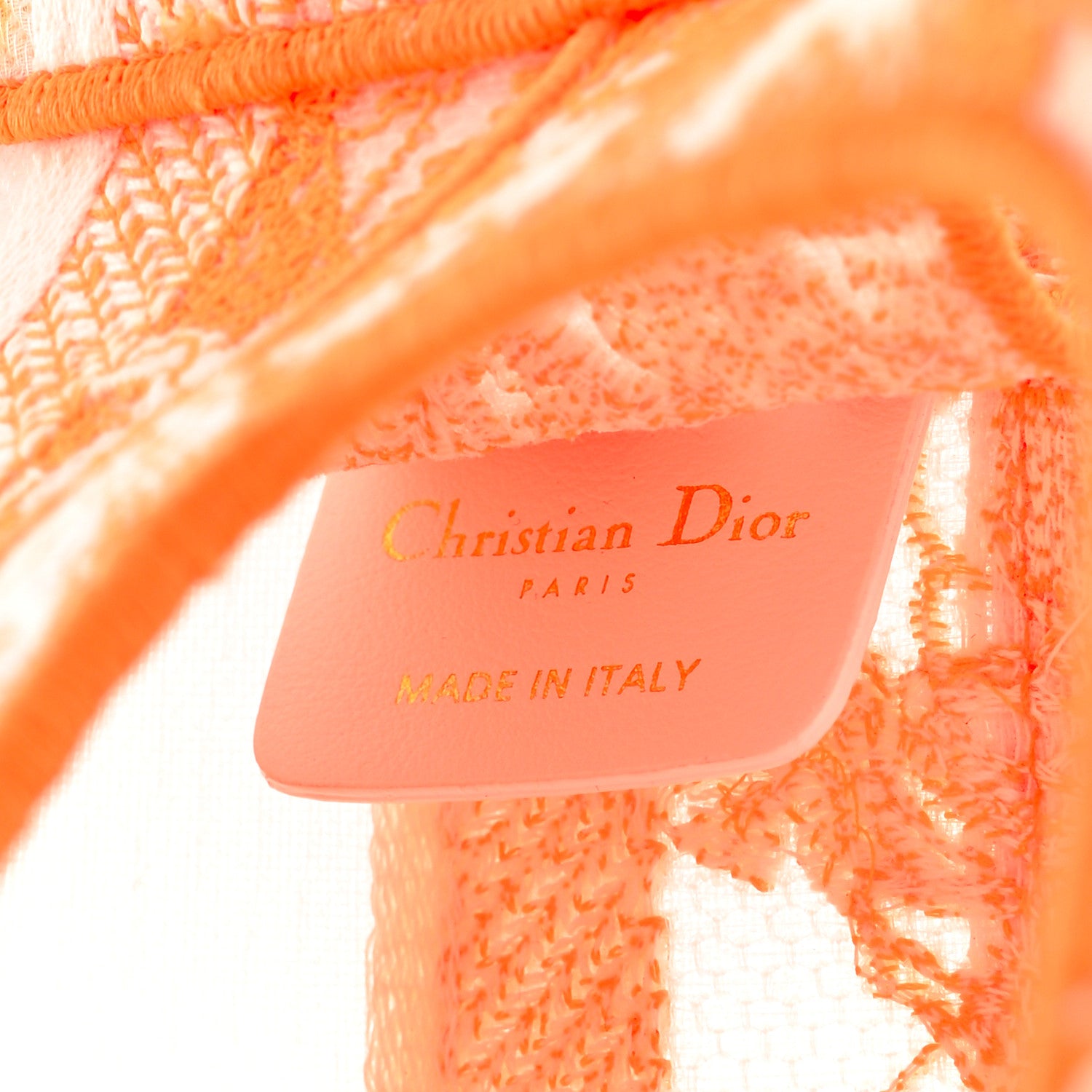 Christian Dior Canvas Embroidered Mini Toile De Jouy Book Tote Orange 6 of 17