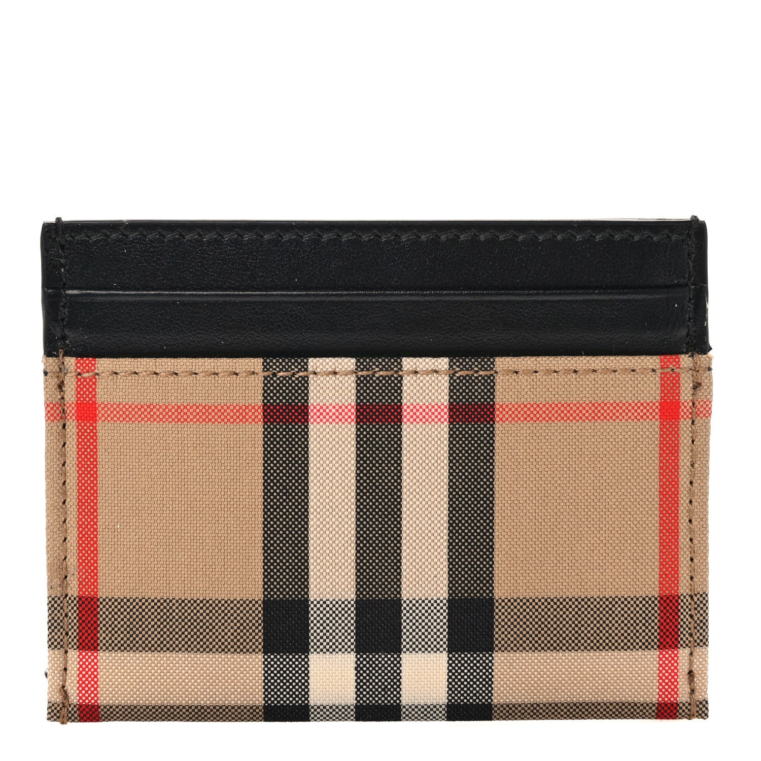 Burberry Vintage Check Calfskin Card Case Archive Beige Black 1 of 6