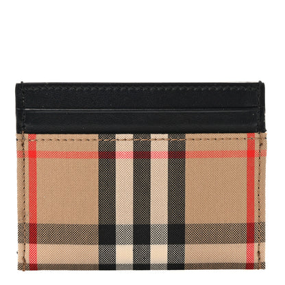 Burberry Vintage Check Calfskin Card Case Archive Beige Black 1 of 6