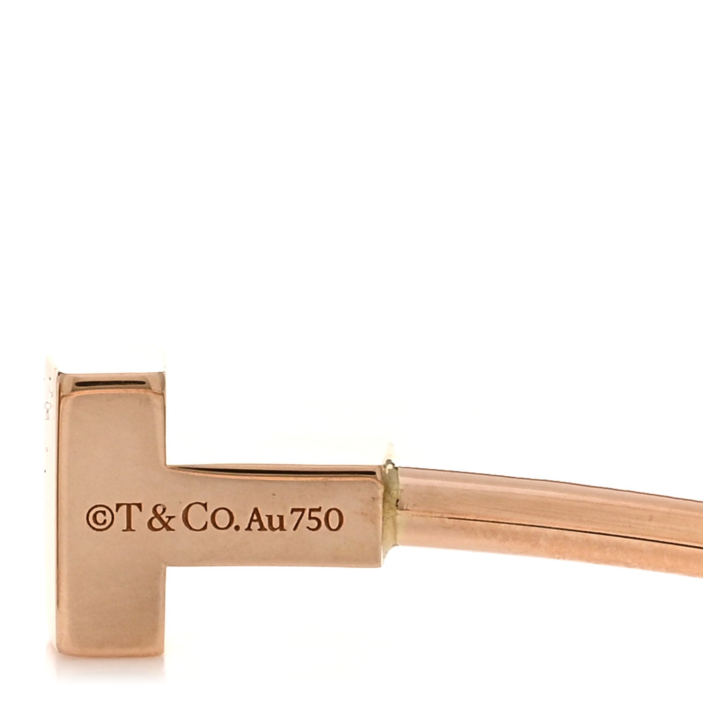 18K Rose Gold Narrow T Wire Bracelet