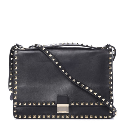 Valentino Garavani Calfskin Rockstud Top Handle Crossbody Black 1 of 18