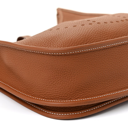 Hermes Taurillon Clemence Evelyne III PM Gold 6 of 10