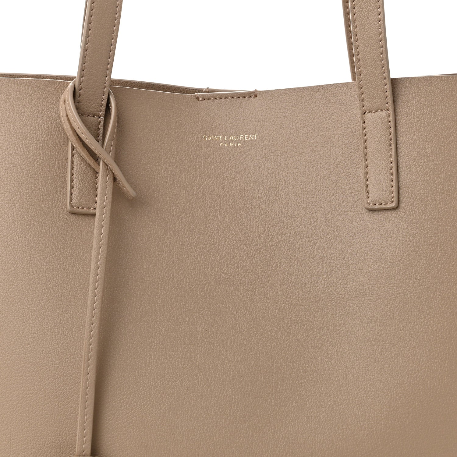 Saint Laurent Calfskin Large Shopping Tote Dark Beige 9 of 12