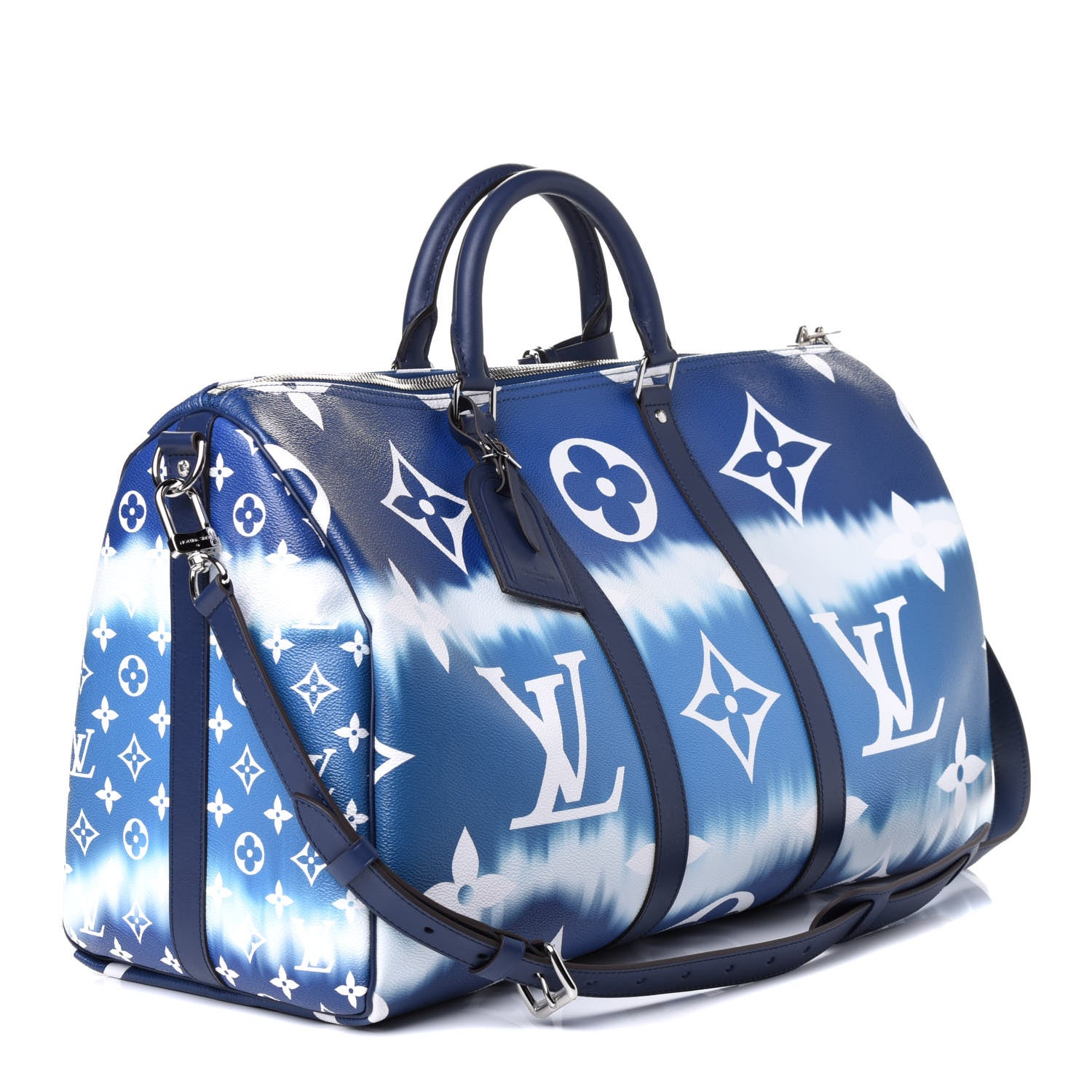 Louis Vuitton Monogram Escale Keepall Bandouliere 50 Blue 2 of 4