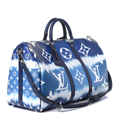 Louis Vuitton Monogram Escale Keepall Bandouliere 50 Blue 2 of 4