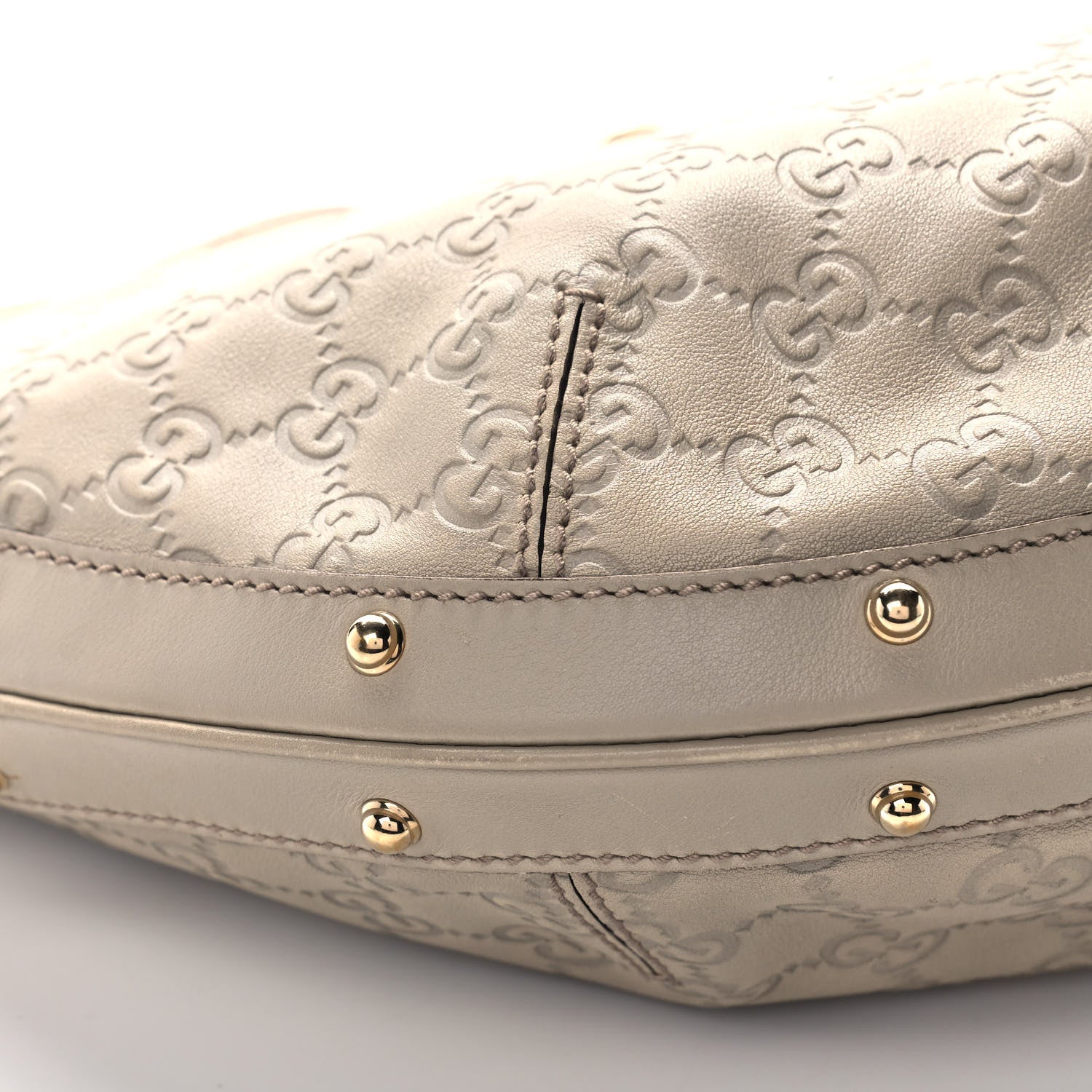 Gucci Guccissima Biba Studded Hobo Off White 10 of 13