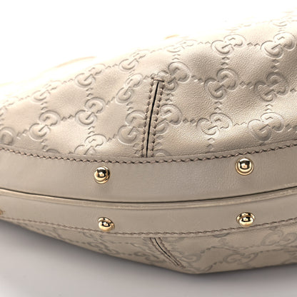 Gucci Guccissima Biba Studded Hobo Off White 10 of 13