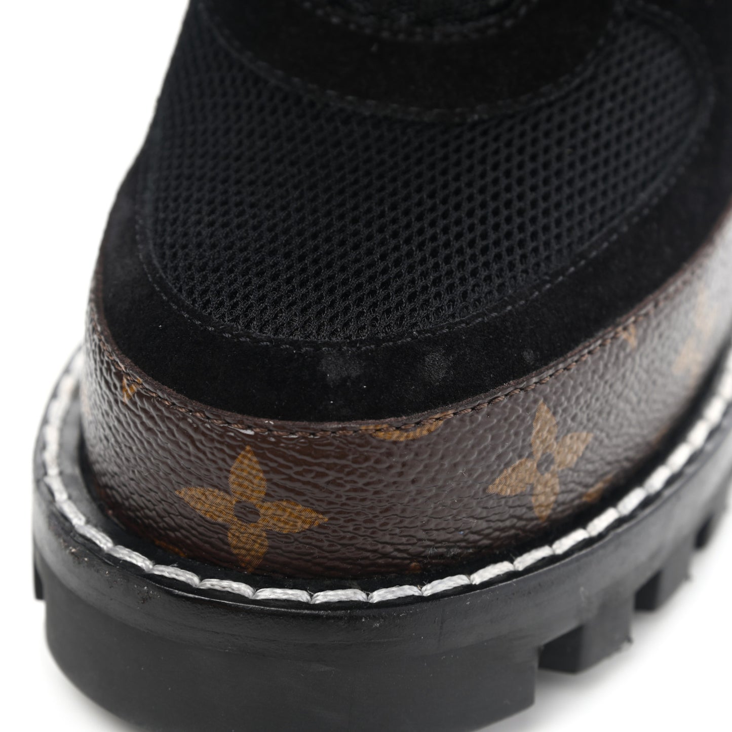 Suede Calfskin Monogram Star Trail Ankle Boots 39 Black
