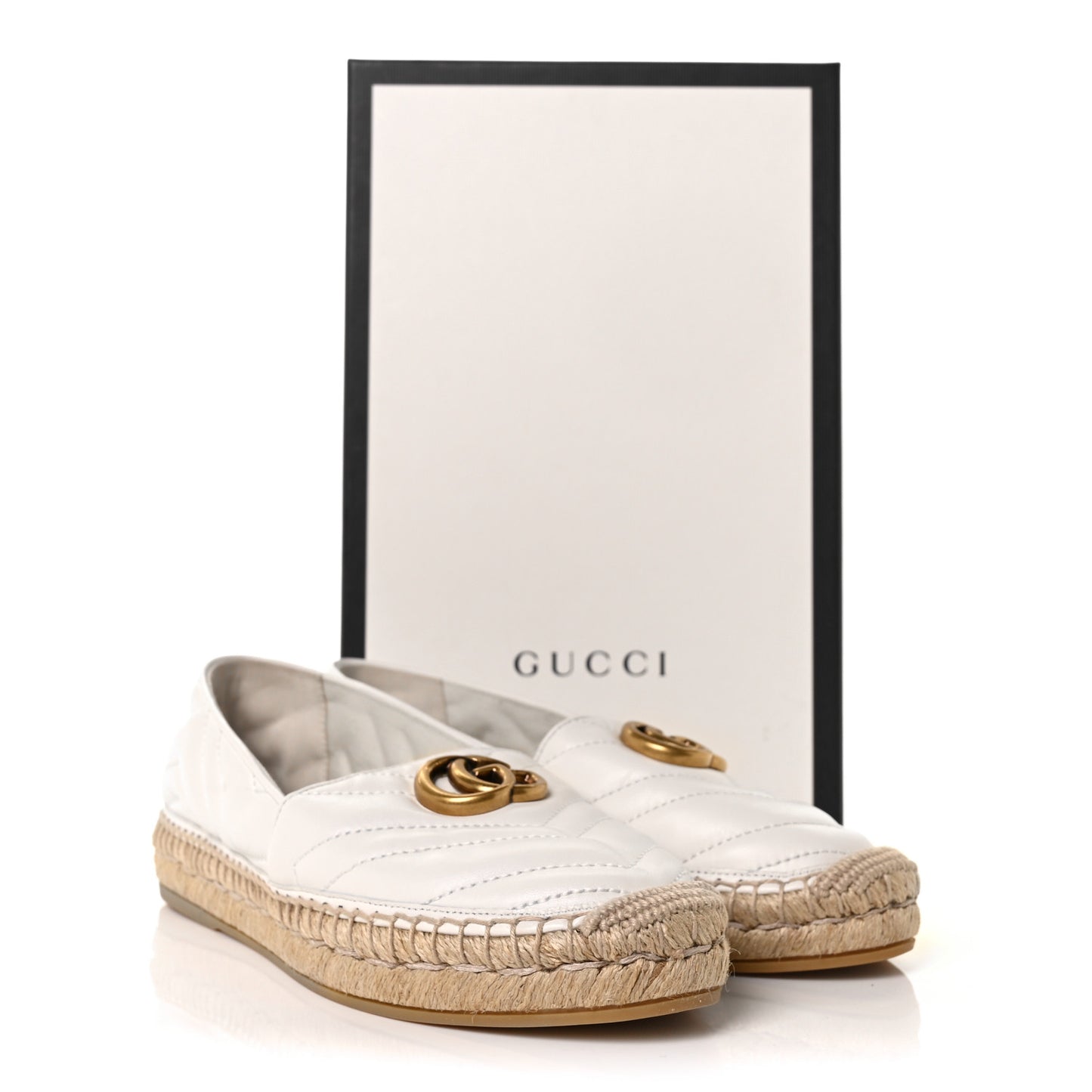 Nappa Matelasse GG Marmont Espadrilles 37 Great White