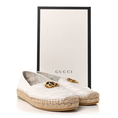 Gucci Nappa Matelasse GG Marmont Espadrilles 37 Great White 9 of 9