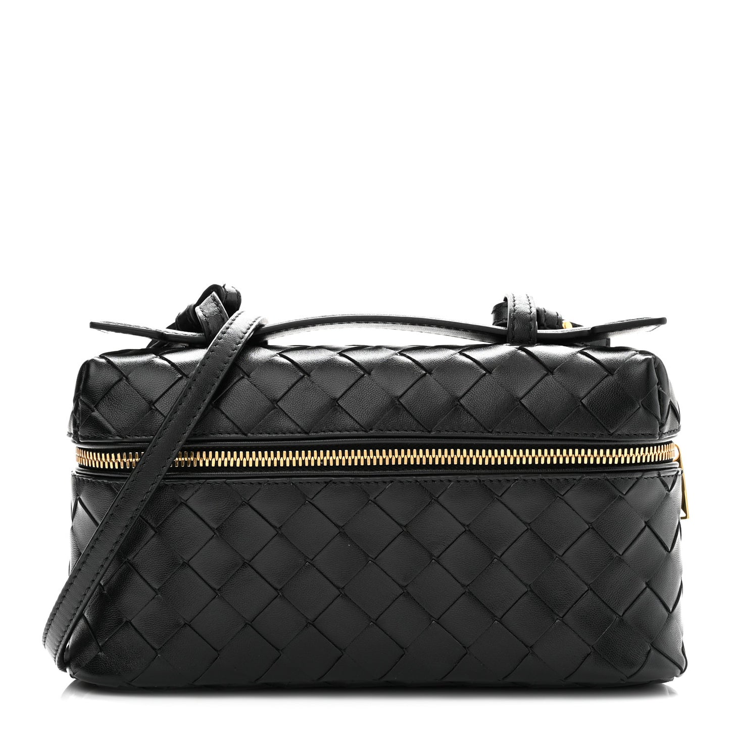 Calfskin Intrecciato Bang Bang Vanity Case Black