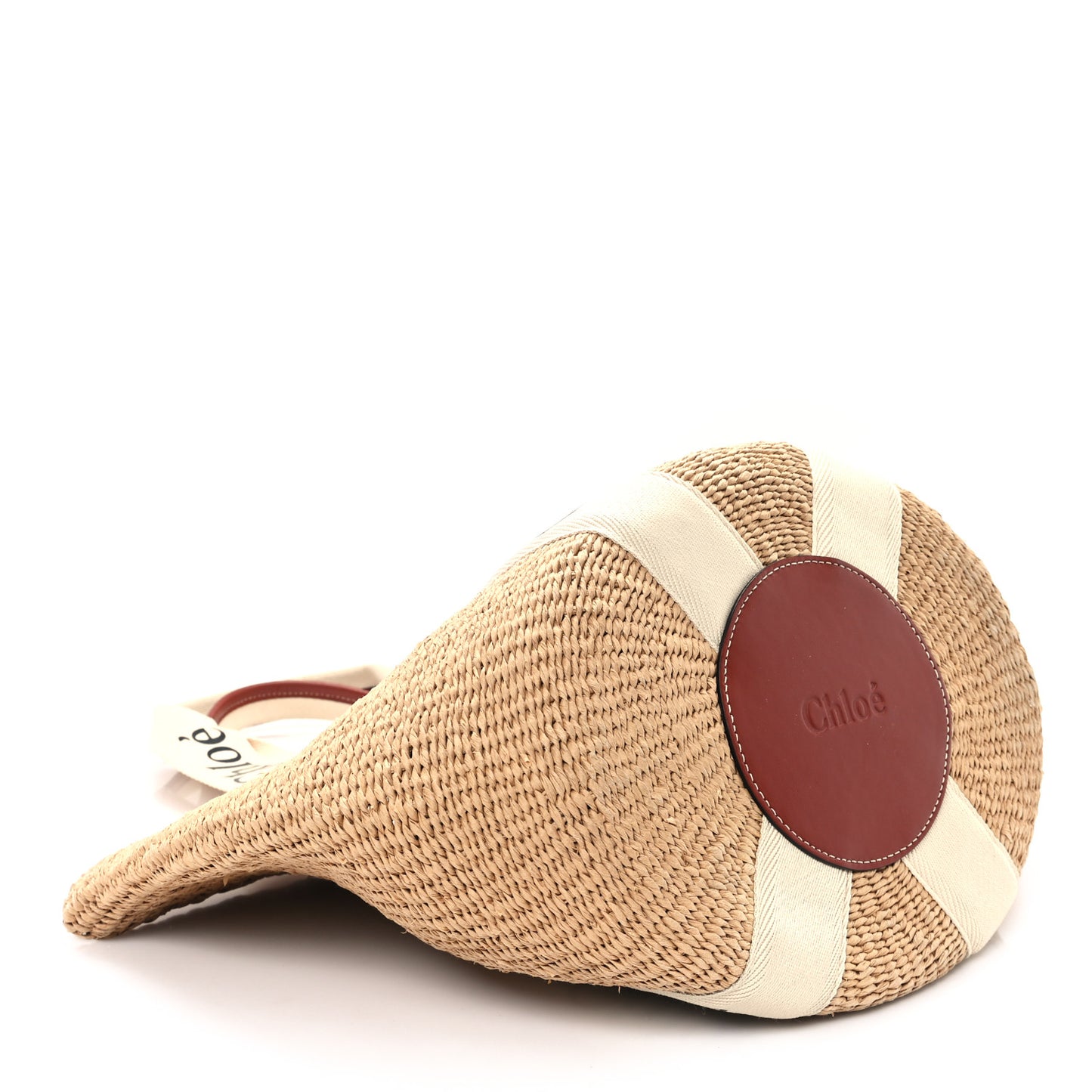 Raffia Large Woody Tote White
