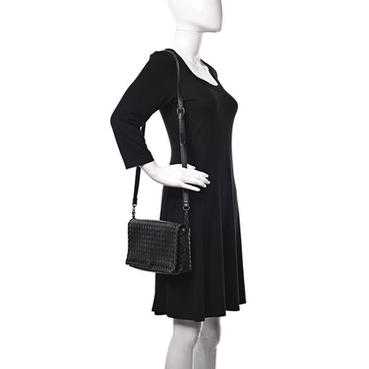 Bottega Veneta Nappa Intrecciato Dahlia Clutch Crossbody Black 2 of 10