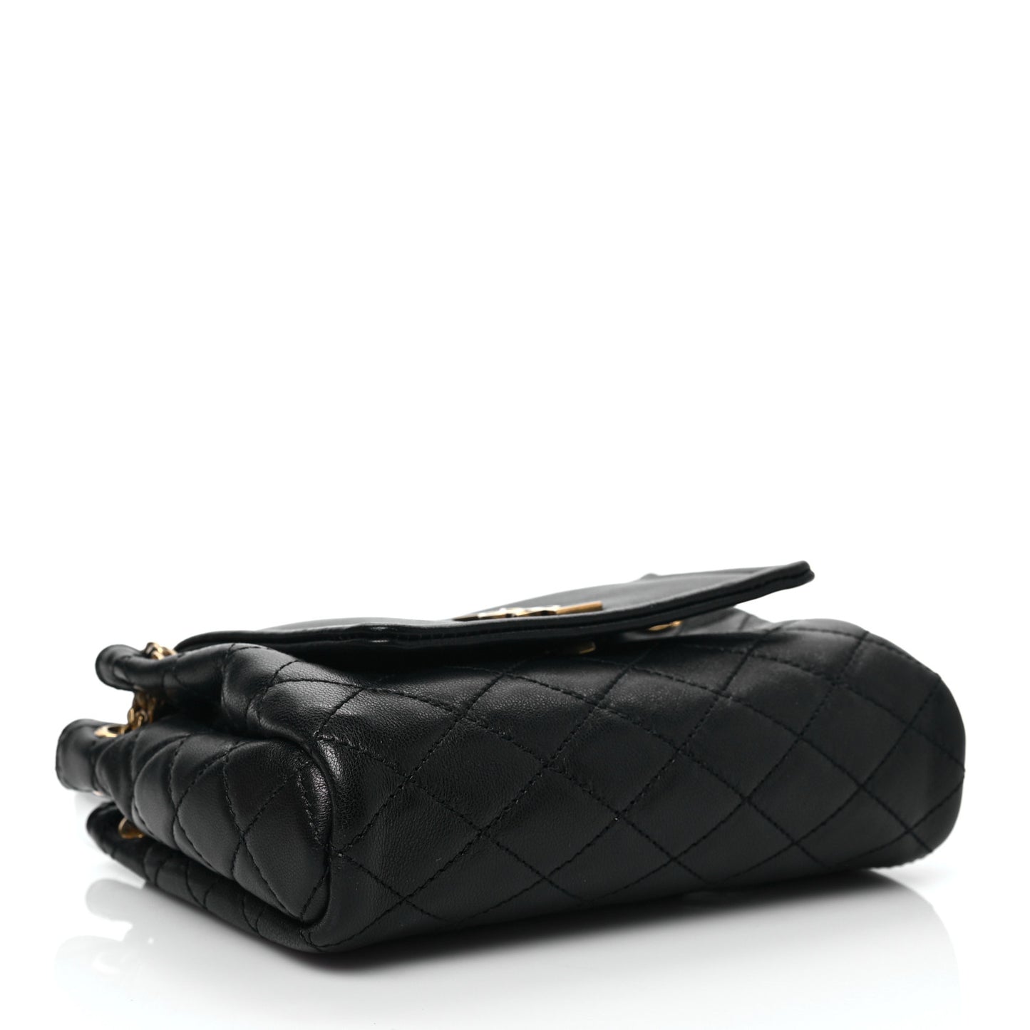 Lambskin Quilted Monogram Mini Nolita Black