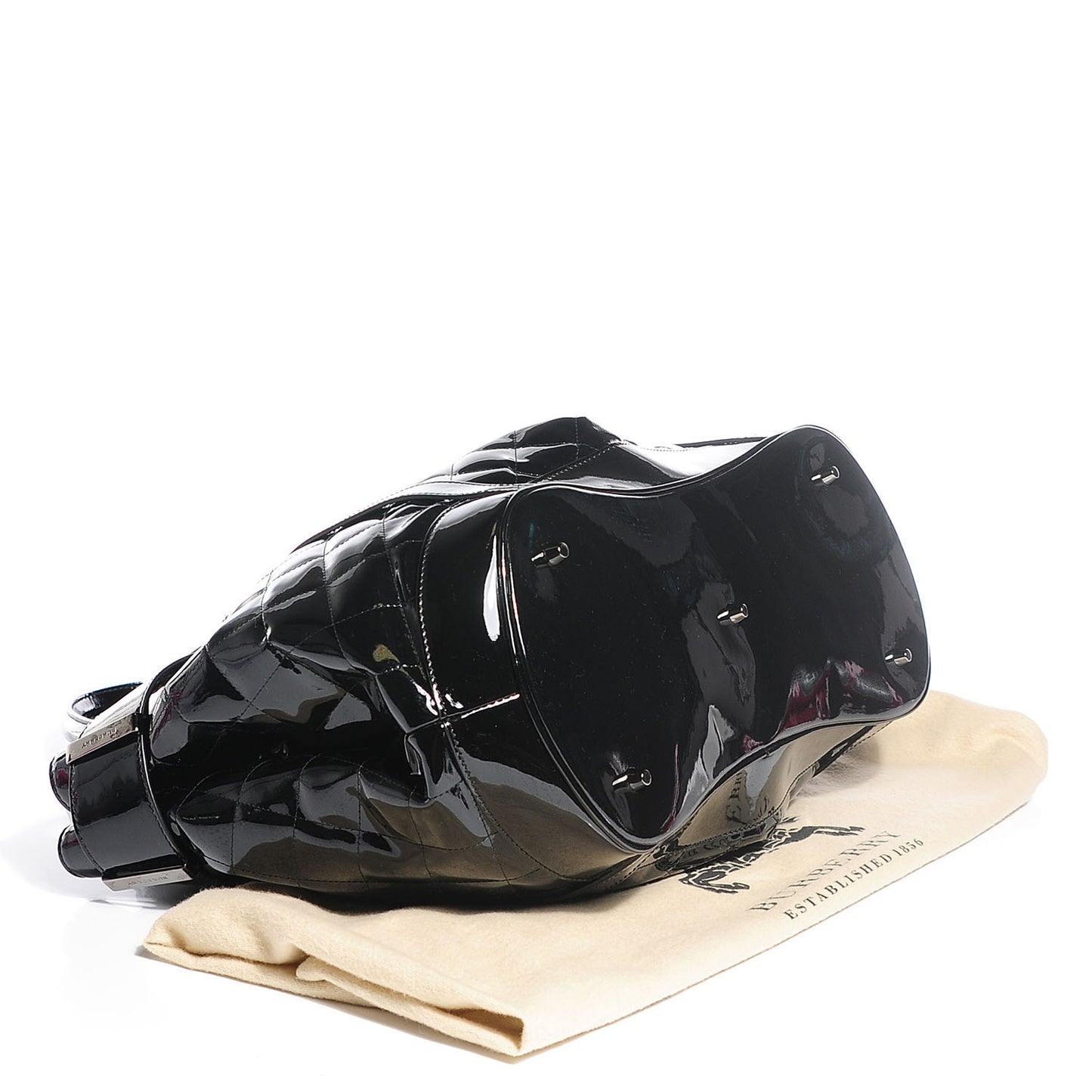 Patent Quilted Beaton Black