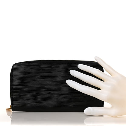 Louis Vuitton Epi Zippy Wallet Black 2 of 9